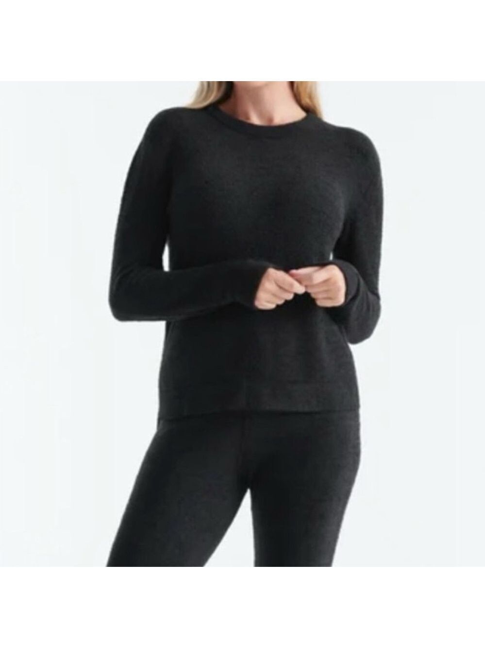 Knix Cozzzy Crew Pullover Sweater Black Size Large